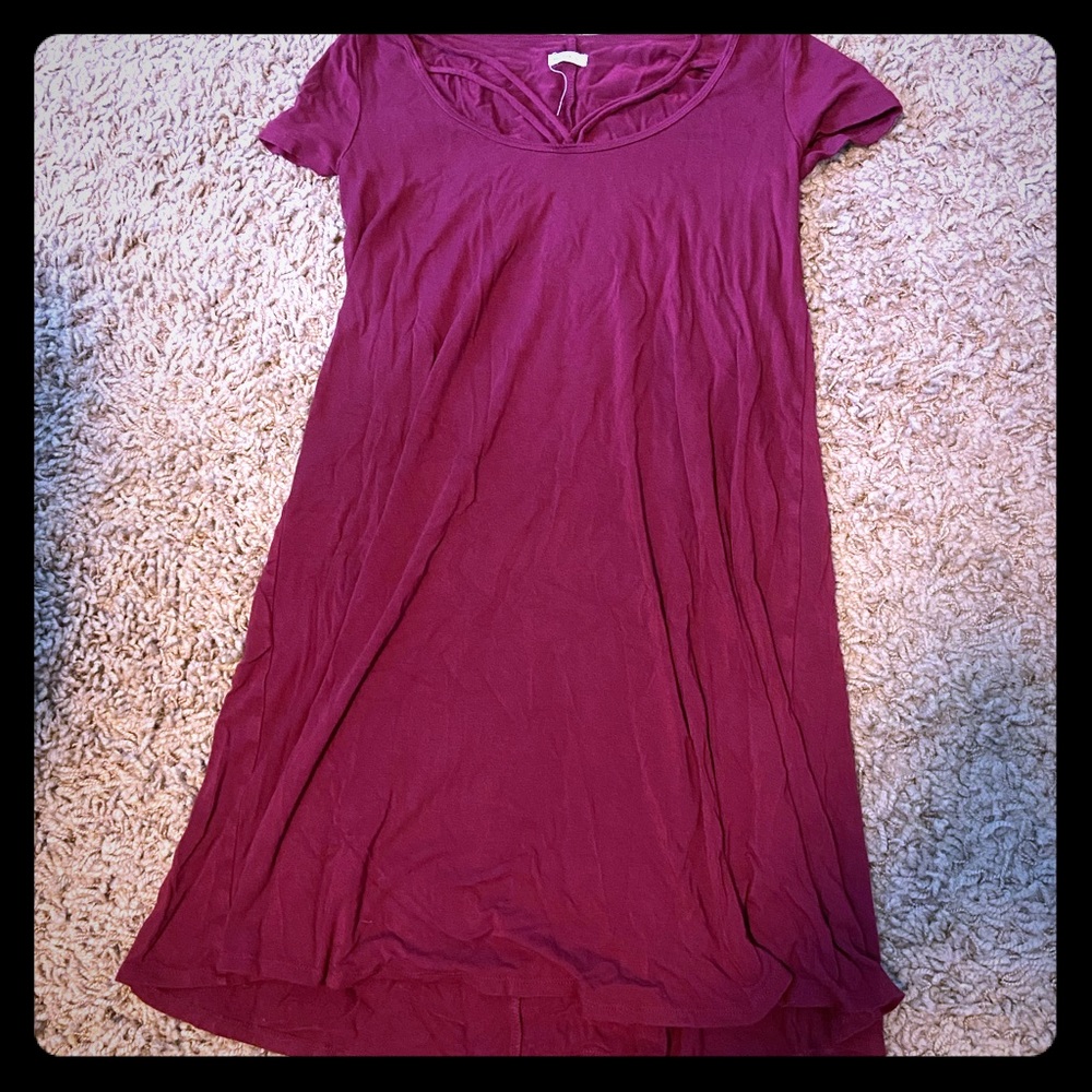 Hollister Co. Burgundy Swing Dress